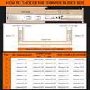 10 inch Drawer Slides 4 Pairs (8pcs) 3 fold Full Extension Side Mount Cabinet Drawer Glides 10" Silver Cabinet Rails for Dresser, Cabinet, Kitchen,Trash Can, Wardrobe 100 LB Capacity