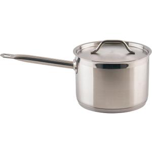 Winco Heavy-Duty Stainless Steel Sauce Pan with Cover, 4.5 Quart