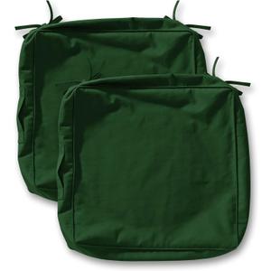 Outdoor Waterproof Cushion Covers for Patio Furniture 17 * 16 * 2 in 2Pcs, Thick Replacement Cushion Slipcover for Garden Seating Rattan Chair, Green