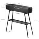 BLAFANE Charcoal Grill, Alloy Steel Outdoor BBQ, Black
