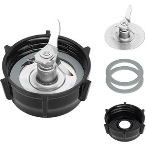 Oster Blender Replacement Parts Ice Blade and ABS Plastic Base with 2 Rubber O Ring Gaskets - Compatible Osterizer Blender Accessories - Durable Stainless Steel Blades for Smooth Blending