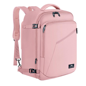 MATEIN Carry on Backpack, Extra Large Travel Backpack Expandable Airplane Approved Weekender Bag for Men and Women, Water Resistant Lightweight Daypack for Flight 40L, Pink