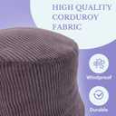 Reversible Corduroy Bucket Hat, Trendy Warm Foldable Fuzzy Fur Bucket Hat for Girls & Women, Ideal for Outdoor Sports