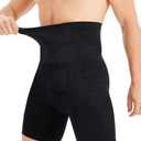 TAILONG Mens Shapewear Tummy Control Underwear Compression Shorts Slimming Body Shaper Leg Boxer Briefs M