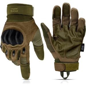 Glove Station Tactical Gloves for Men Touchscreen Utility Gear with Hard Knuckle Protection Used in Motorcycle, Airsoft, Combat, Police, Shooting & Outdoor Work Green - Hard Knuckle, Large