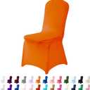 Spandex Chair Cover, 25PCS, Living Room Chair Covers, Removable Washable Protector for Party, Banquet, Wedding Event, Hotel (Orange) (25Pack)