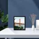 OMISHE 6 Pack 5.5x8.5 Picture Frame Black for Wall Hanging or Tabletop, 5.5 x 8.5 Frame Composite Wood Wall Gallery Photo Frame, Black