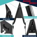 YHMOTO Detachable Sissy Bar Passenger Backrest 22" Inch Rear Pad Fit for Harley Touring Models 2009-2025 Road King Ultra CVO Limited Street Glide Road Glide Electra Glide (Black)