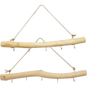 YZHZOM 4pcs 15 inch Natural Driftwood wall hanging decor driftwood Decorative Branches Jewelry Hanger Rustic Wood Logs Hanging Branch Decor