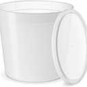 GUSTO [20 Sets] 86 oz. Plastic Food Storage Deli Containers with Lids, Ice Cream Bucket & Soup Pail - (Formerly Comfy Package)