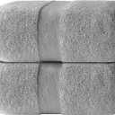 Luxury Soft Bath Sheet Towels Set - 650 GSM Cotton Luxury Bath Towels Extra Large 35"x70" | Highly Absorbent and Quick Dry | Hotel Quality Extra Large Bath Towels Oversized, Light Gray, 2 Pack