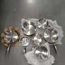 T-fal Stainless Steel Cookware Set, 11 Piece, Induction Cookware, Oven Safe to 500F, Kitchen Cooking Set w/Fry Pans, Pots and Pans, Dutch Oven, Saucepans, Kitchen Essentials, Silver