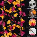 Lighted Fall Garland | Fall Leaves Lights Plug in | 35 Orange Bulbs | Connectable | for Halloween Fall Thanksgiving Autumn Harvest Decoration (9Feet-Length)