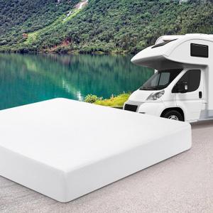 WEUP 10 Inch Short King RV Mattress with Tencel Cover, Premier Cooling Green Tea/Gel Memory Foam Mattresses in Box for Camper/Truck/Trailer, Firm Bed-Mattress for Back Pain, CertiPUR-US, 75'' x 72''