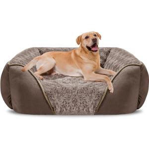 INVENHO XX-Large Dog Bed Rectangle Washable Orthopedic Soft Calming Sleeping Durable Pet Cuddler with Anti-Slip Bottom