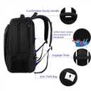 MATEIN Extra Large Travel Backpack, TSA Friendly 18.4 Inch Laptop Backpack, Anti Theft Flight Approved Business Work College Computer Backpack Big Bag for Women Men, Black