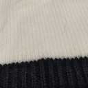 Floerns Women's V Neck Letter Striped Trim Sleeveless Sweater Vest Knit Top White Striped, X-Large