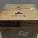 ecozy Ice Maker Countertop, 9 Cubes Ready in 6 Mins, 26 lbs per Day, Portable Ice Machine with Self-Cleaning, 2 Ice Sizes for Home, Kitchen, Camping, Office, RV, Cup Included, Black