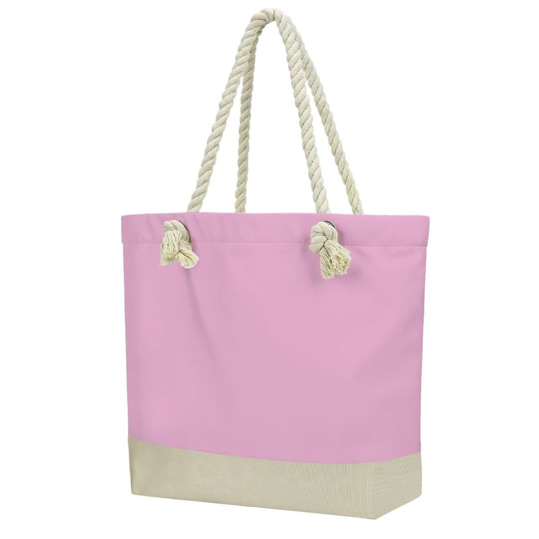 Fokongna Tote Bag for Women, Beach Bag Waterproof Sandproof, Beach Tote, Swim Bags for Travel, Shopping and Parties, Gift Choice for Friends and Loved Ones(Solid Soft Pink)