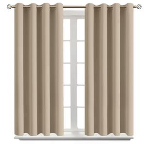 BGment Blackout Curtains - Grommet Thermal Insulated Room Darkening Bedroom and Living Room Curtains, Set of 2 Panels (52 x 54 Inch, Sand)