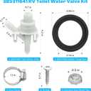 RV Toilet Valve Kit 385311641 & 385311658 Flush Ball Seal Replacement for Dometic 300 310 320 301 311 321 RV Camper Marine Toilet, Anti-Freeze Leak-Proof Water Valve Assembly by TOMOON