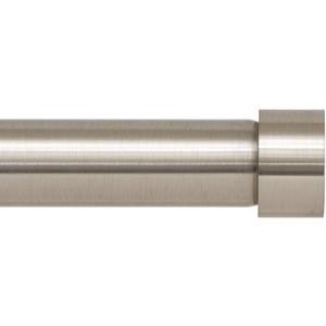 Ivilon Drapery Window Curtain Rod - End Cap Style Design 1 Inch Pole. 48 to 86 Inch Color Brushed Nickel