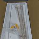 WOPITUES Floating Shelves with Gold Metal Guardrail, Shelves for Wall Decor Set of 3, Wall Shelves for Bedroom, Bathroom, Kitchen, Living Room, Plants, Picture Frames, Art- White and Gold (15.7 inch)