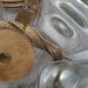 24 oz Mason Jar Cups with Handles, Wide Mouth Iced Coffee Cup with Bamboo Lids & Straws, Large Glass Bottle Mug Drinking Jars Tumbler for Smoothie Cold Water Juice Party Beverages, Set of 4