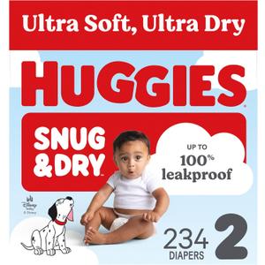 Huggies Snug & Dry Diapers Size 2, 234 Count