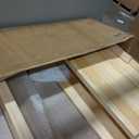 Boho Wooden Folding Picnic Table 80"x30"Low Portable Outdoor Camping Table