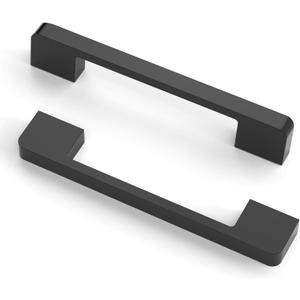 Pack of 10 5"(128mm) Matte Black Cabinet Pulls Kitchen Cabinet Handles Drawer Pulls Cupboard Hardware for Cabinets