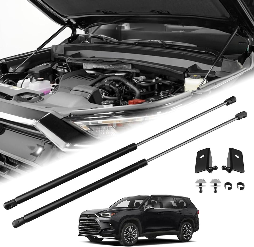 Hood Struts for Grand Highlander 2024 2026, Hood Lift Support No Drill Front Gas Springs Shocks | Compatible with Toyota Grand Highlander Accessories 2024-2026