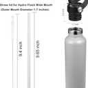 Straw Lid fits Hydro Flask Standard Mouth, 21 24 oz, Sports Flex Cap Water Bottle Accessories Replacement Top (Black)