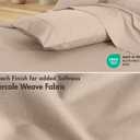 RUVANTI 100% Cotton Full Sheet Set, Percale Full Size Sheets, Sand Stone