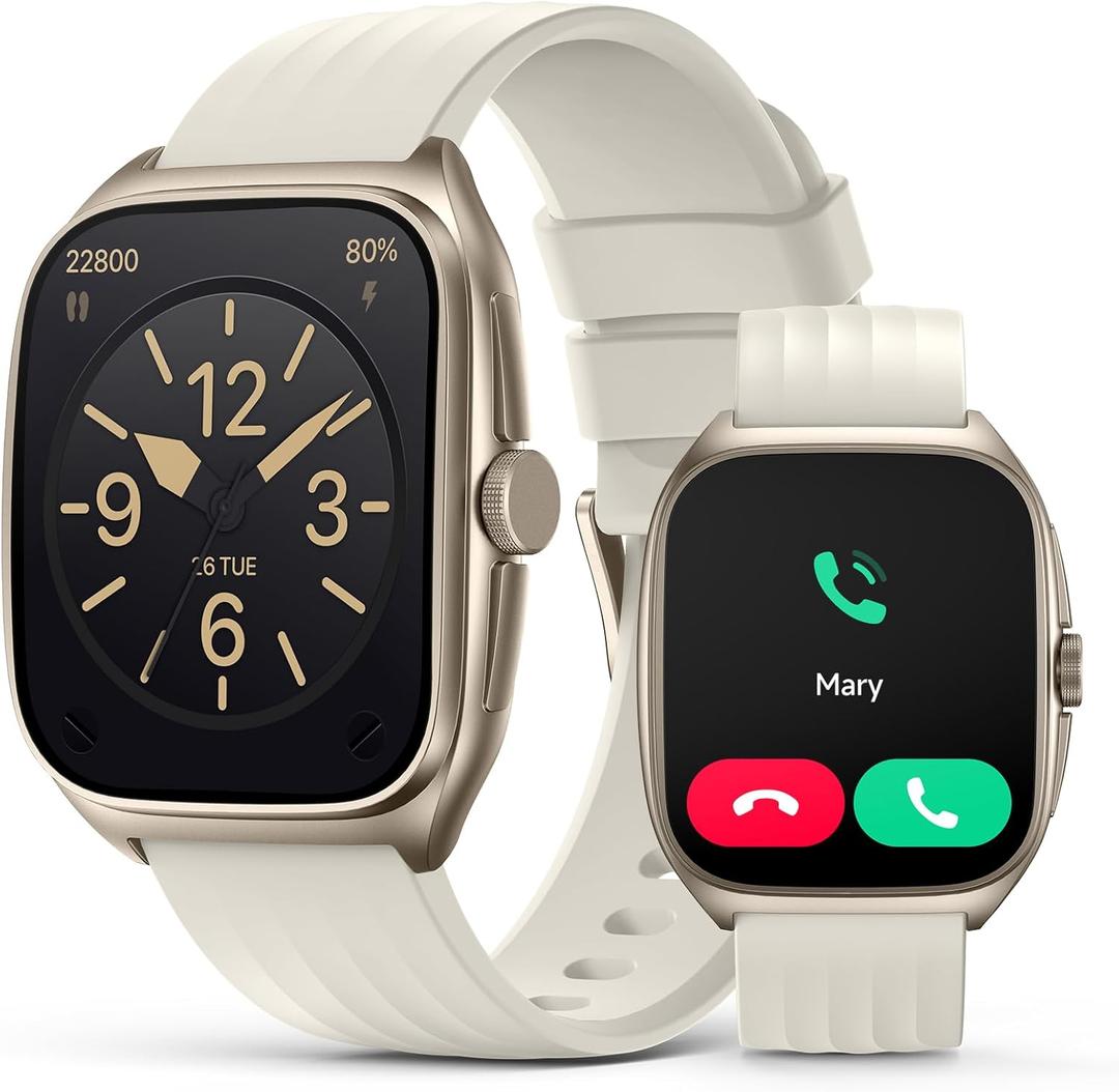 2025 SOUYIE Smart Watch for Men and Women with SOS Emergency Alert, 1.85" AMOLED Fitness Tracker with 100+ Sports Modes, Heart Rate, SpO2, Sleep Monitor, IP68 Waterproof, Compatible Android and iPhone (Grey)