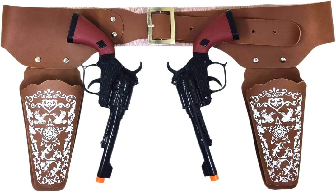 Cowboy Role-Playing Prop Toy Gun Western Holster Set for Adults, Adjustable Belt Halloween Costume Accessory for Men and Women Cowboy Role-Playing Prop Toy Gun Western Holster Set for Adults, Adjustable Belt Halloween Costume Accessory for Men and Women