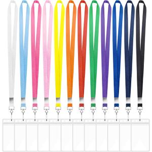 60 Pack Lanyards for ID Badges Cruise Lanyard for Ship Cards with Waterproof ID Badge Holder Cruise Essentials 2026 (12 Colors)