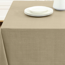Lintex Home Collection Vinyl Rectangle Tablecloth 52x70 inch, Taupe