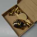 6 Pcs Candlestick Holders Taper Candle Holders, Metal Tall Candlestick Holder Golden Candle Stick Holder for Pillar Candles, Candlesticks for Party Fireplace Wedding Dining Table Halloween Decoration