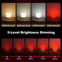 Red Light Therapy Night Light for Sleep Aid, 635nm Red Light for Sleep 5-Level Dimming & 4 Lighting Tempatures Support, Rechargeable LED Bedside Night Light for Adults & Kids Bedroom