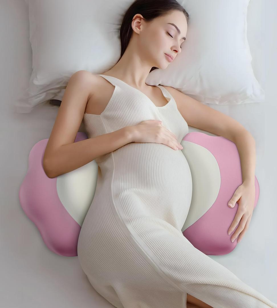 Pregnancy Pillows for Sleeping, Memory Foam Maternity Pillow Support for Back Belly HIPS, Adjustable Travel Wedge Pillow for Pregnant Women, Side Sleeping Pregnant Pillows with Cooling Pillowcase
