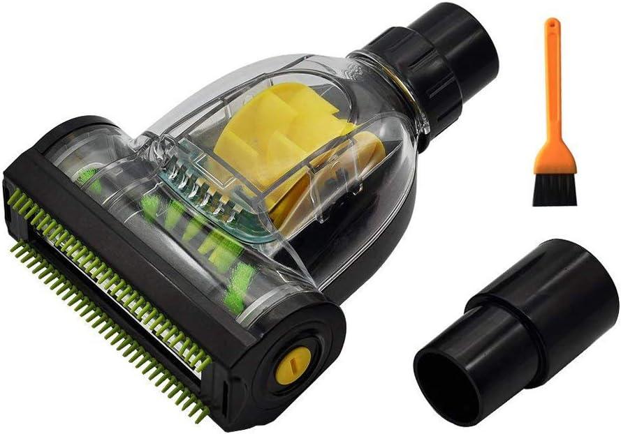 EZ SPARES Universal Mini Turbo Brush  32mm/35mm Dual-Size Vacuum Attachment for Floors, Beds & Crevices | Multi-Surface Cleaning Tool for Pet Hair & Dust | Fits Most 1.25"/1.38" Hose Vacuum Cleaners