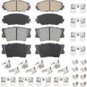 Front & Rear Ceramic Brake Pads Set for Toyota RAV4 2006-2012 2.4L 2.5L (Exc. 3rd Rows Seats), for RAV4 2013-2018 Only 2.5L LE, for Lexus HS250h 8PCS