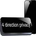 2 Pack 360 Degree Privacy Tempered Glass for iPhone 15 Pro Anti-Spy 4 Directions Screen Protector Film 4 Sides Anti-Peeping 6.1 inch