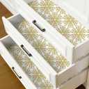 CiCiwind 17.3393.7 Peel and Stick Wallpaper White and Gold Geometric Wall Paper Modern Striped Contact Paper Removable Self Adhesive Wallpaper for Bedroom Bathroom Walls Covering