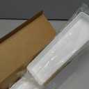 4 Pack Plastic Drawer Organizer 9.5 x 3 x 1.4 Inch Tabletop Organizer Tray Stationery Holder White Half Accessory Tray Stackable Storage Container for Vanity Office Home Utensils Gadgets Shelf Kitchen