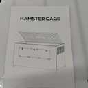 Large Metal Hamster Cage - Chew Proof Syrian Hamster Cage & Habitat with Acrylic Panels, Top Open, Breathable, Big Hamster House for Gerbils, Guinea Pigs, 40.5 x 20.4 x 22 Inch, White