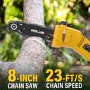 ZEGJAW Pole Saw Corded, 6 Amp 8 Inch Pole Saws for Tree Trimming, Electric Pole Saw with 13 Feet Height Reach, Tool-free Installation