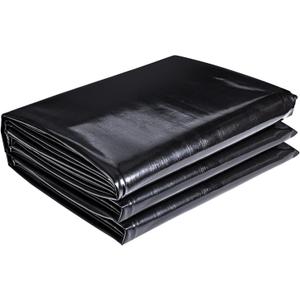 ToLanbbt Pond Liner 15 FT x 15 FT HDPE Pond Liners, 20 Mil UV Resistant Preformed Pond Liner Easy Cutting, Pond Liner for Natural Looking Ponds, Waterfall, Koi Pondsand Water Garden (Black)