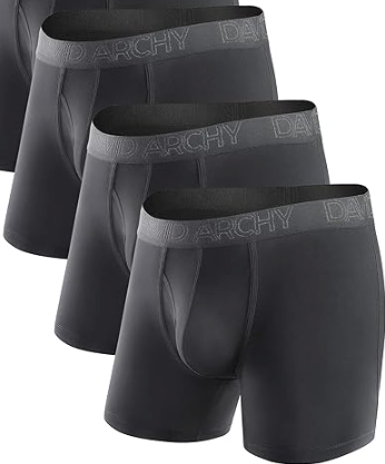 DAVID ARCHY Mens Underwear Boxer Briefs Breathable Soft Moisture-Wicking with Fly Underwear for Men Multipack, Size:L, 3 Pack